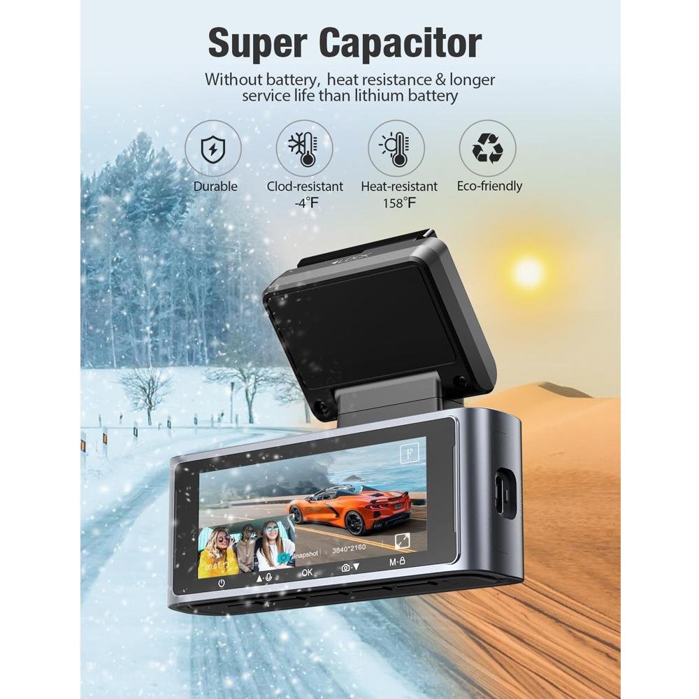 OMBAR M572 Dual Front And Rear 4K Ultra HD Dash Cam - Image 3
