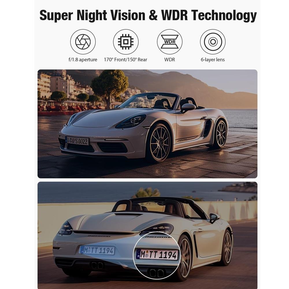 OMBAR M572 Dual Front And Rear 4K Ultra HD Dash Cam - Image 4