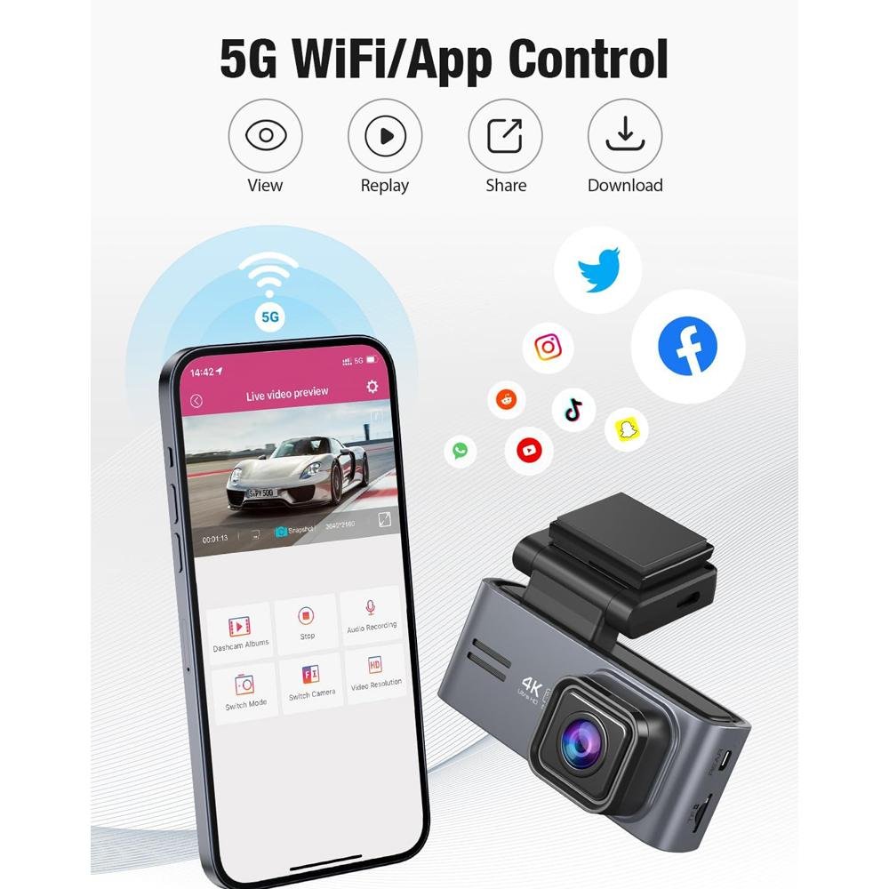 OMBAR M572 Dual Front And Rear 4K Ultra HD Dash Cam - Image 2
