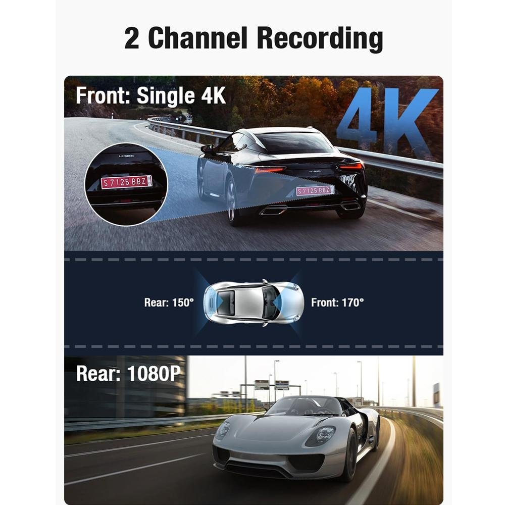 OMBAR M572 Dual Front And Rear 4K Ultra HD Dash Cam - Image 5