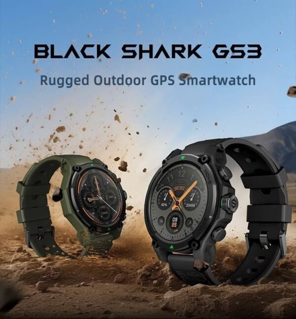 Black Shark GS3 5ATM & IP69K Waterproof AMOLED Bluetooth Calls Rugged Smart Watch