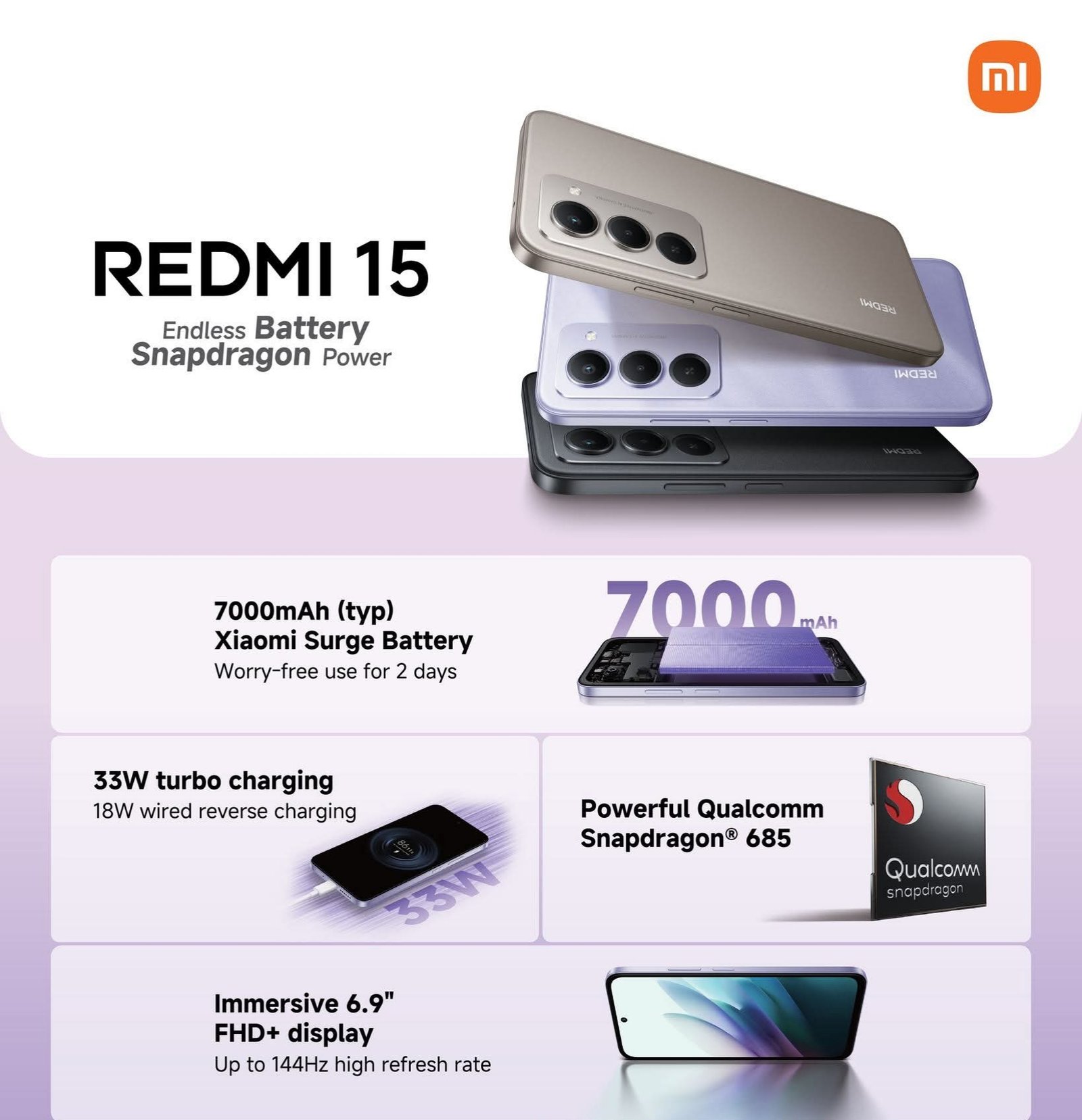 Pre-Order Global Version Xiaomi Redmi 15 4G